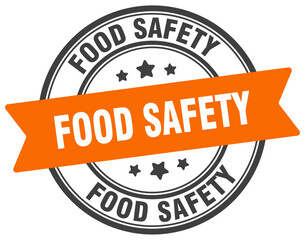 food safety stamp. food safety label on transparent background. round sign
