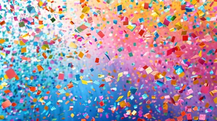 Burst of colorful confetti in midair, celebration concept, Vibrant, Multicolor, HighResolution