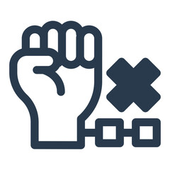 Anti Slavery Movement Against Slavery Vector Icon Illustration