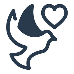 Dove Symbol of Peace and Unity Vector Icon Illustration