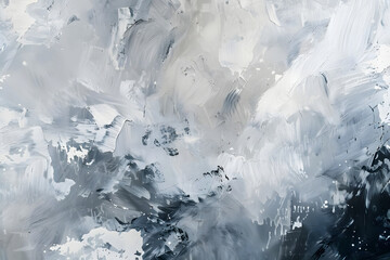 Obraz premium abstract art piece in gray and white, evoking calm and serenity. generative ai