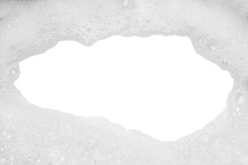 Soap foam or shampoo Soap foam texture or shampoo surface with bubble isolated with clipping path...