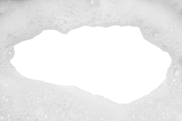 Soap foam or shampoo Soap foam texture or shampoo surface with bubble isolated with clipping path on background.