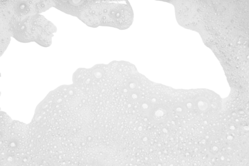 Soap foam or shampoo Soap foam texture or shampoo surface with bubble isolated with clipping path on background.