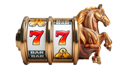 horse racing themed casino slot machine reels