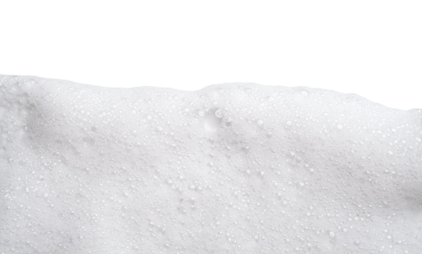 Soap foam or shampoo Soap foam texture or shampoo surface with bubble isolated with clipping path on background.