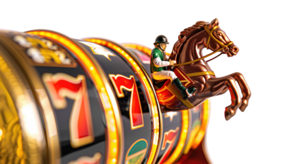 horse racing themed casino slot machine reels