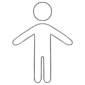 recommend clip art: male toilet sign illustration hand drawn outline vector