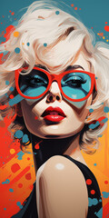 Artistic Modern Woman with Glasses