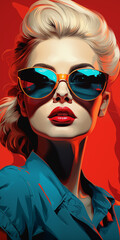 Colorful Expressionist Female Portrait