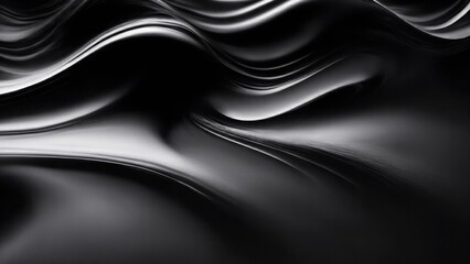 Fototapeta premium Soft and liquid Black waves background