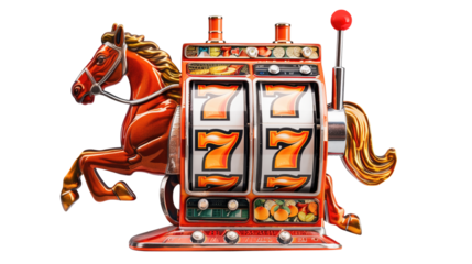 horse racing themed casino slot machine reels