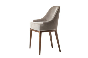 Modern Upholstered Dining Chair with Wooden Legs
