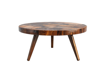 Rustic Wooden Coffee Table with Three Legs