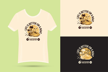 Travel beach t-shirt design man