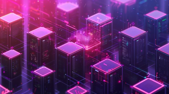 Modern Technology Concept: Scalable infrastructure for preventing DDoS attacks on online storefronts