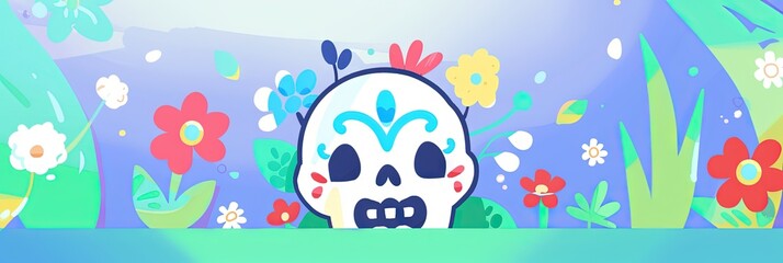 Fototapeta premium Calavera sugar skull for day of the dead