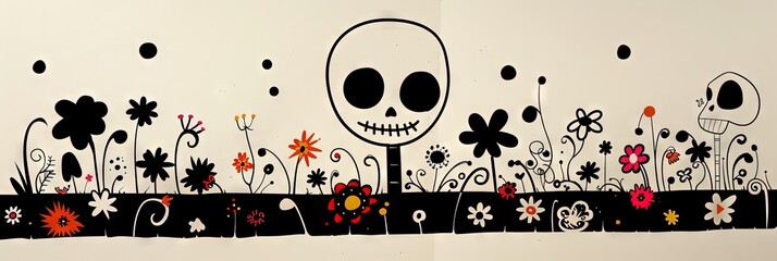 Obraz premium Day of the dead calavera sugar skull