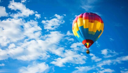 Naklejka premium Joyful Journey: Ballooning Over Adirondack, Queensbury, New York