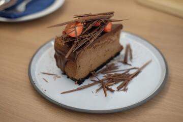 chocolate cake on a plate