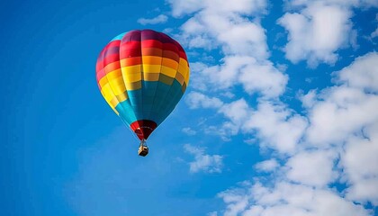 Vibrant Balloons Soar through the Blue Skies of Adirondack, Queensbury, New York