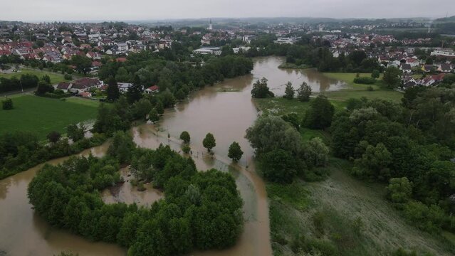 Pfaffenhofen Ilm as one of the city which was injured by the water flood in 2024