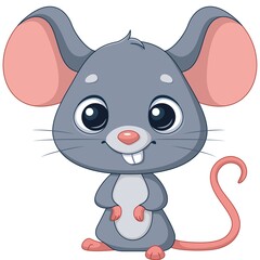 Smiling Gray Mouse