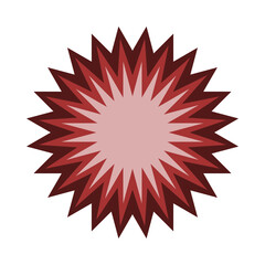 Zigzag Concentric Explosion Sunburst Red Icon
