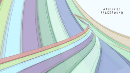 Minimal geometric shapes and lines in pastel green, blue, pink