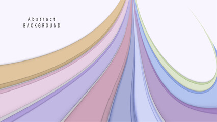 Minimal geometric shapes and lines in pastel green, blue, and purple colours