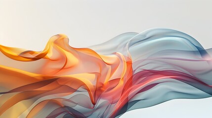 Naklejka premium Minimalist Abstract Composition with Organic Flow and Soft Gradients