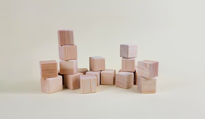 Wood cubes for kids to play