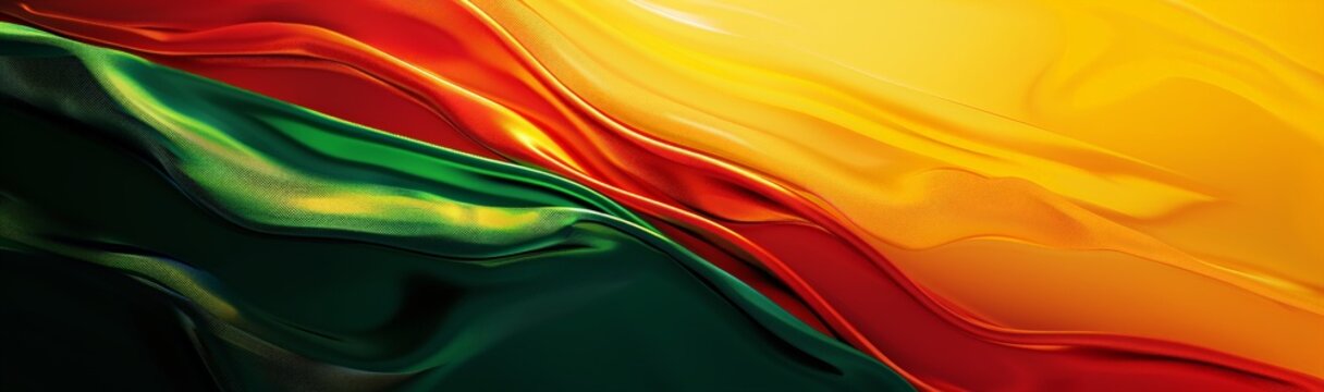 Juneteenth freedom day banner. Black history month flag, African American flag, and stars. red yellow green orange color background , banner template design for card or poster.