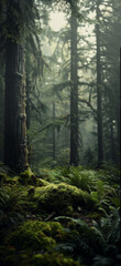 Fototapeta premium forest in the fog