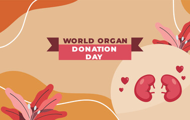 Flat illustration of world organ donation day 