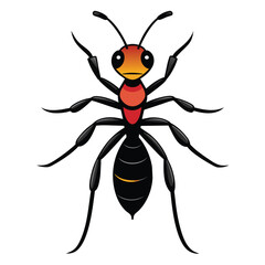 Solid color Carpenter Ant animal vector design