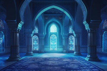 Background images of classical interiors of pillar mosques and use them as your wallpaper, posters and banner designs
