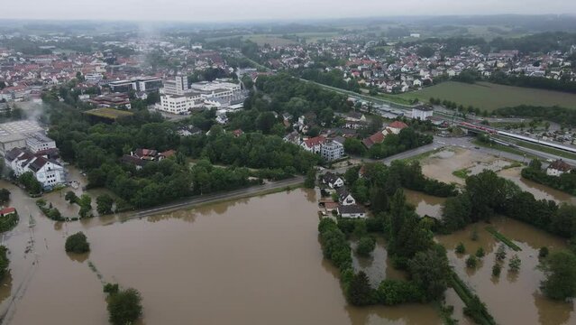 Pfaffenhofen Ilm as one of the city which was injured by the water flood in 2024