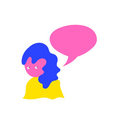 person with speech bubble