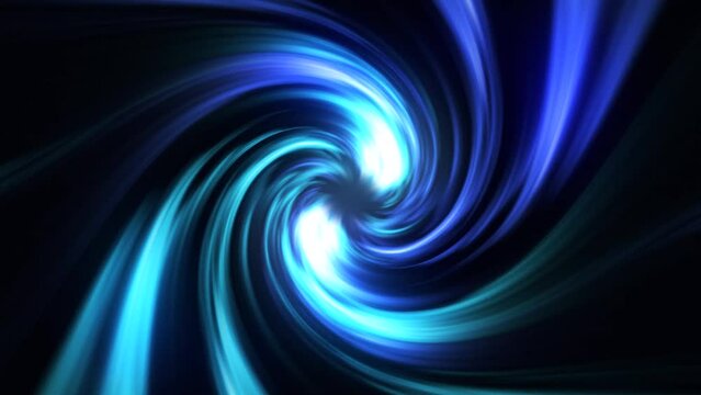 Abstract style neon blue twirl background. Creative full hd horizontal motion backdrop. Modern dynamic graphic design template for video editing. Portal, technology, loading, mysterious concept