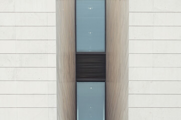 Abstract architecture. Detail of a modern office building.