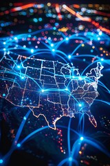 Fototapeta premium Mapping the USA's 