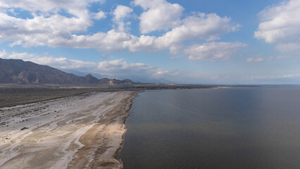 Aerial View of Salton Sea, Riverside County, California