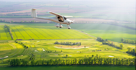 Light-engine plane flies