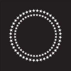 Stars in circle icon template black color editable. Stars in circle symbol vector sign isolated on white background.  eps10