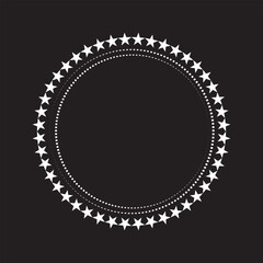 Stars in circle icon template black color editable. Stars in circle symbol vector sign isolated on white background.  eps10