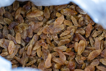 Golden Harvest Sun Dried Grapes Await Their Culinary Destiny