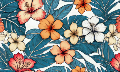 seamless floral pattern background wallpaper or clothing 