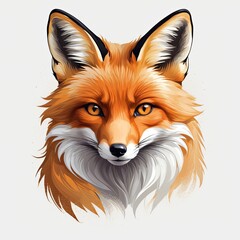 Fototapeta premium Watercolor Whimsy, a fox's face