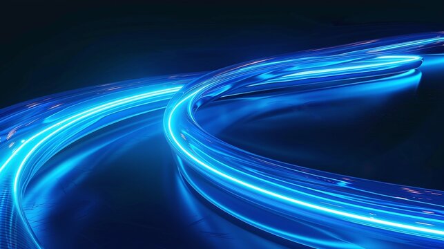 Blue light streak, fiber optic, speed line, futuristic background for 5g or 6g technology wireless data transmission, high-speed internet in abstract. internet network concept. vector design - Powered by Adobe